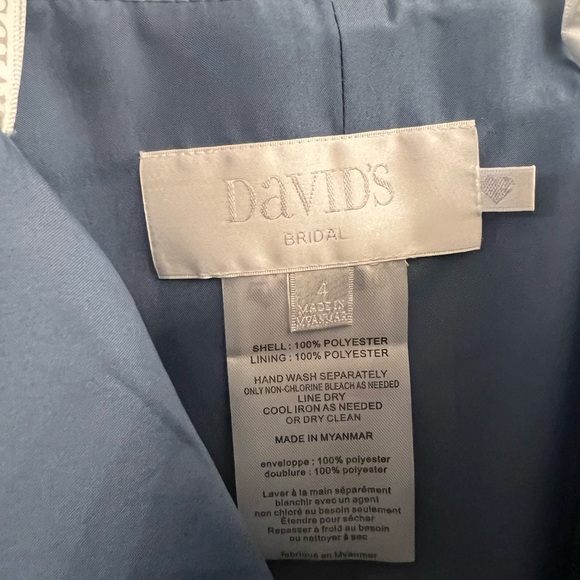 David’s Bridal Bridesmaid Dress in Steel Blue Size 4 - Picture 4 of 6